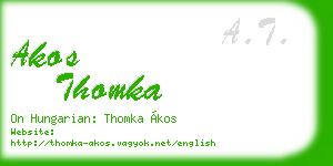 akos thomka business card
